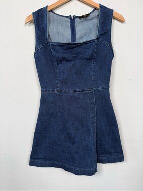 Flying Tomato Blue Denim Mini Skort Dress, Size S